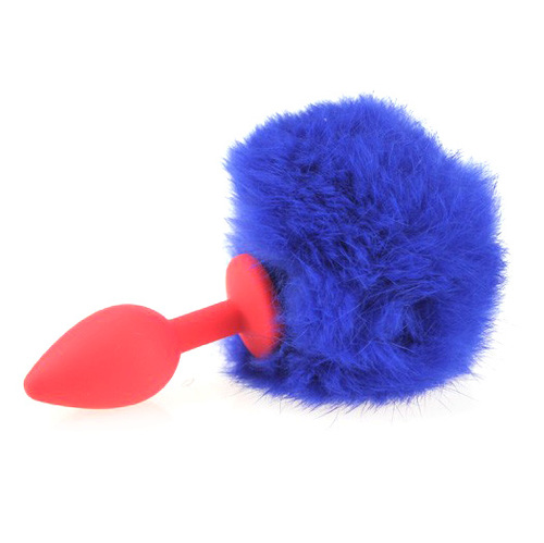 (image for) Ball Tail Silicone Anal Plug - Red