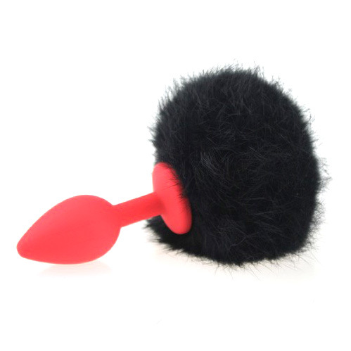 (image for) Ball Tail Silicone Anal Plug - Red