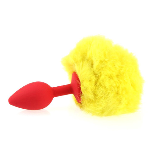 (image for) Ball Tail Silicone Anal Plug - Red