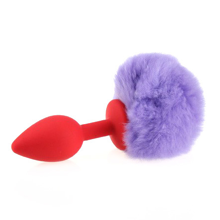 (image for) Ball Tail Silicone Anal Plug - Red
