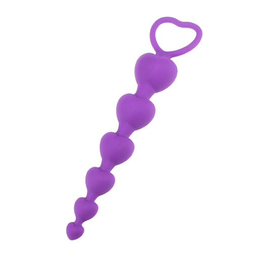 (image for) Heart Pull Ring Anal Beads