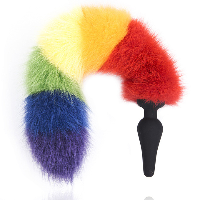 (image for) Colorful Fox Tail Silica gel Anal Plug