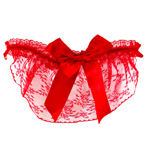 (image for) Alluring Transparent Floral Lace T-string For Ladies