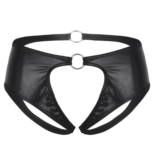 (image for) Special Designed Crotchless Patent Lesther Panty For Women