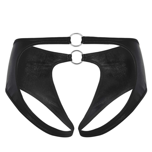 (image for) Special Designed Crotchless Patent Lesther Panty For Women