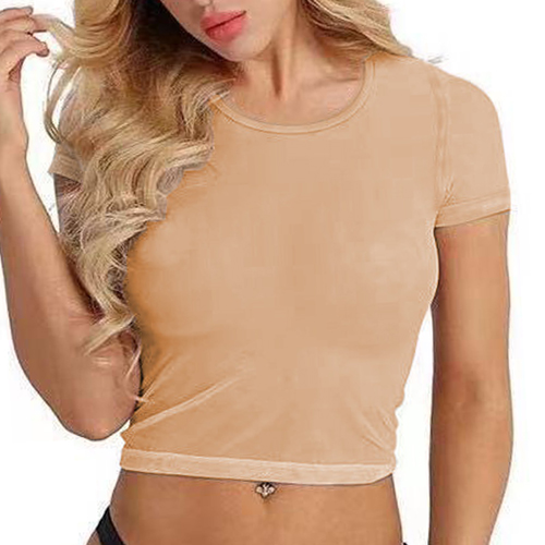 (image for) See-through Mesh T-shirt Tight Ladies Underwear