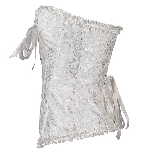 (image for) Multi-color Bandage Boned Corset Bustier For Women + G-string