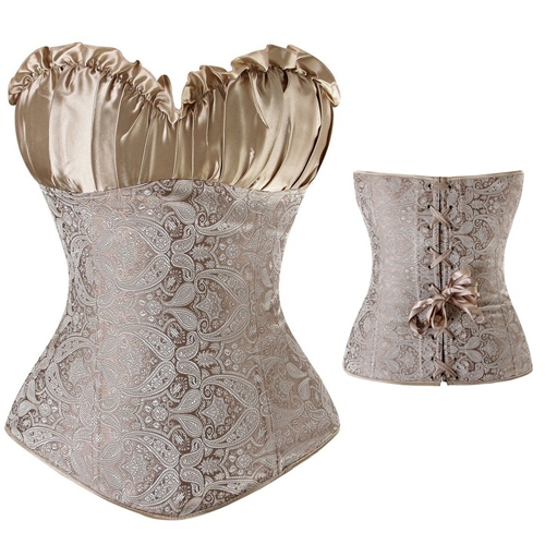 (image for) Royal Strapless Embroidered Bandage Overbust Waist Trainer