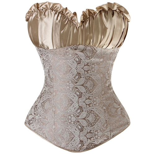 (image for) Royal Strapless Embroidered Bandage Overbust Waist Trainer