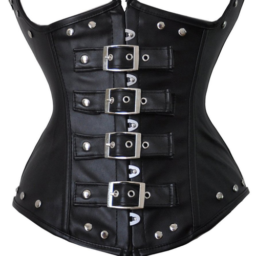 (image for) Hot Faux Leather Strappy Tights Bustiers