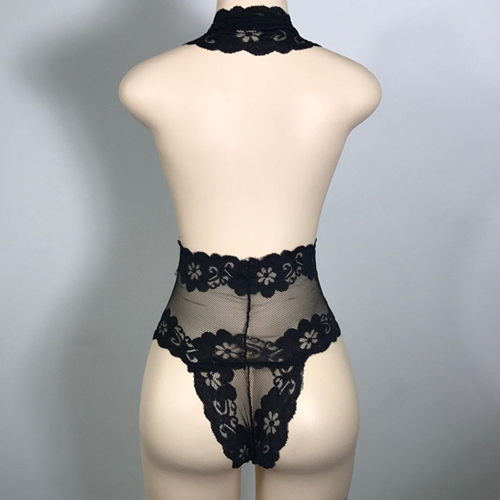 (image for) Sexy Halter See-through Slim Hot Mesh Jumpsuit