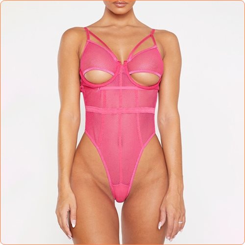 (image for) New Hollowed-out Backless Fitness Lingeries Teddies