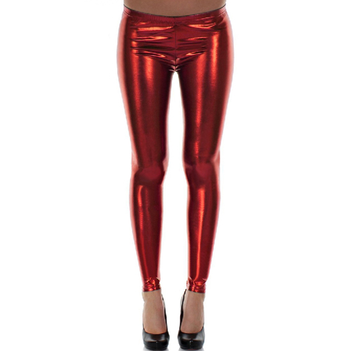 (image for) New Bright Faux Leather Dancing Pants For Women
