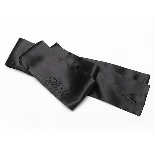 (image for) Black Silk Fabrics With Rhinestone Eye Patch