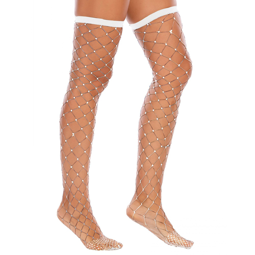 (image for) Bright Shining Rhinestone Fishnet Stockings