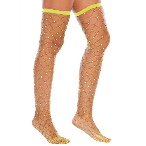 (image for) Bright Shining Rhinestone Fishnet Stockings