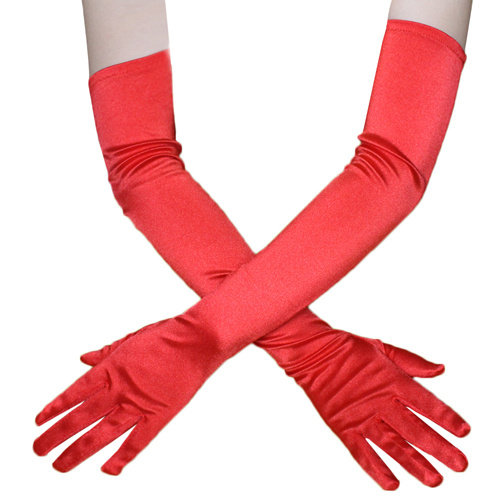 (image for) Elegant Ladies Satin Lengthened Gloves