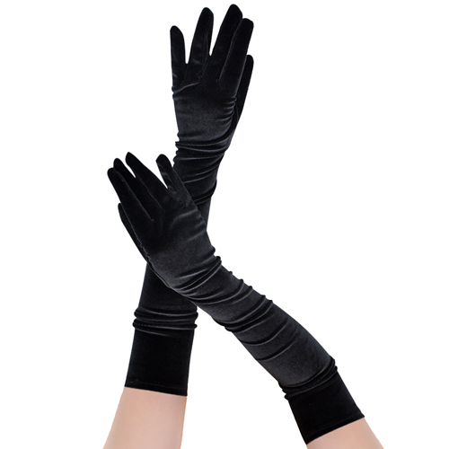 (image for) Retro Pleuche Warm Lengthened Ladies Gloves