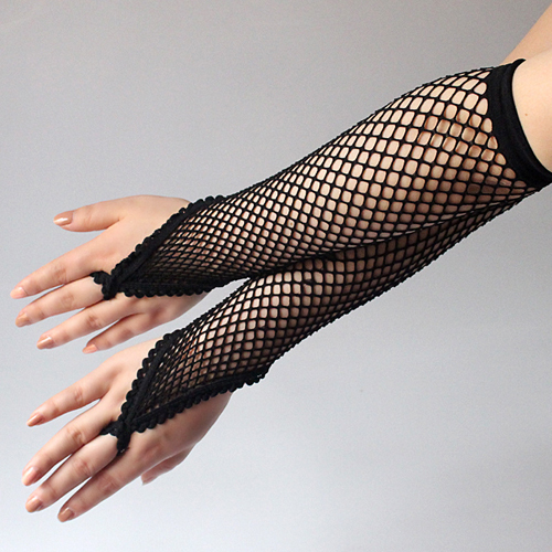(image for) Finger Hooking Fishnet Dancing Show Gloves