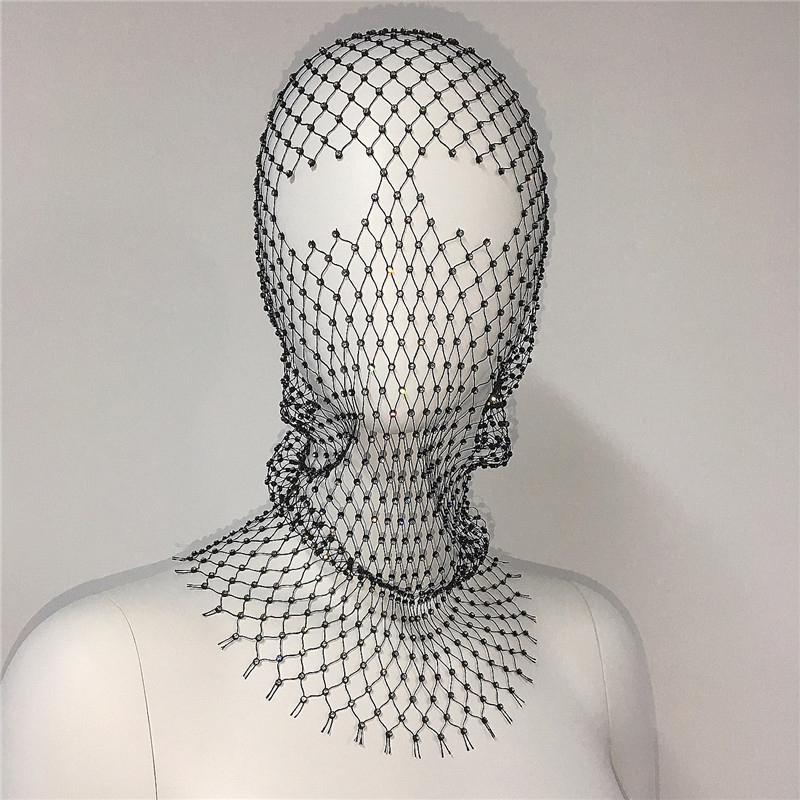 (image for) Hot Selling Rhinestones Fashion Party Mesh Hood