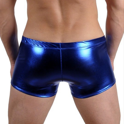 (image for) New Style Hot Stamping Faux Leather Boxer Briefs