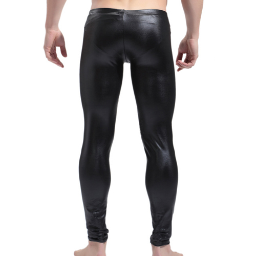 (image for) Men Sexy Evening Show Slim Leather Pants
