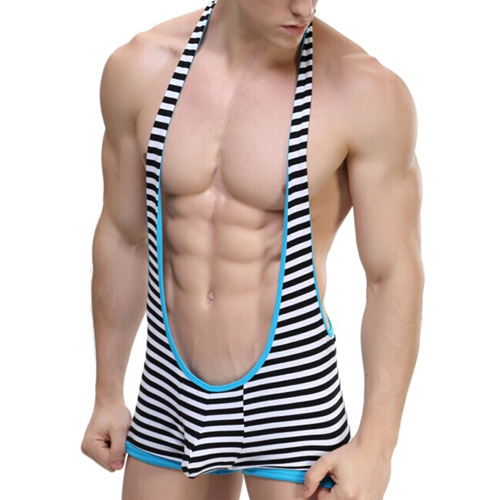 (image for) Sexy Easeful Stripe Hot Jumpsuit For Men