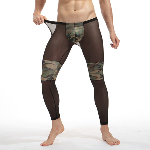 (image for) Nigth Show Spliced With Camouflage Mesh Shaping Pants