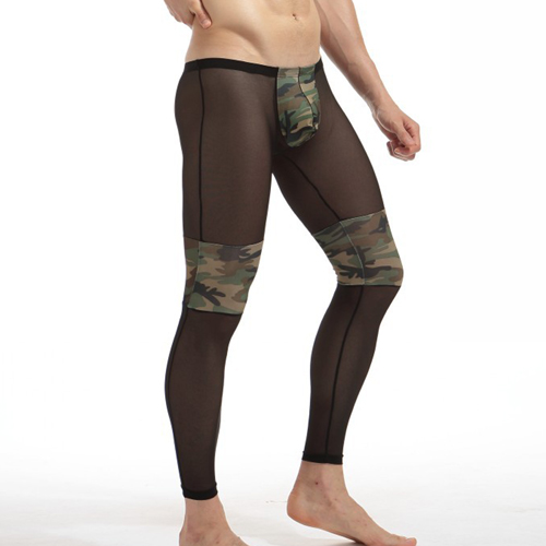 (image for) Nigth Show Spliced With Camouflage Mesh Shaping Pants