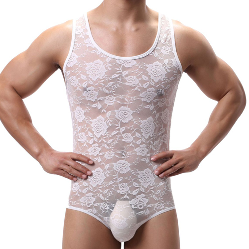 (image for) New Lace Sleeveless Men Flex Teddy