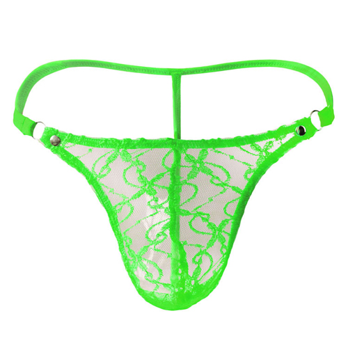 (image for) Men Low Waist Transparent Mesh T-back