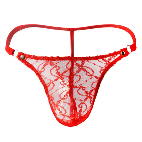 (image for) Men Low Waist Transparent Mesh T-back