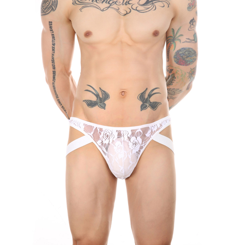 (image for) Low-waist See-through Lace Men Sexy Panty