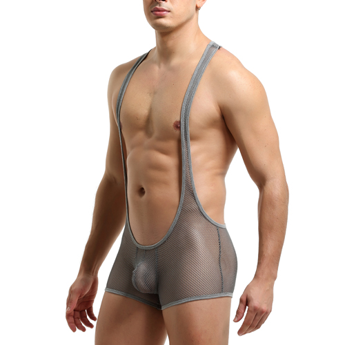 (image for) Hot Selling Pure Mesh Boxers Bodysuit