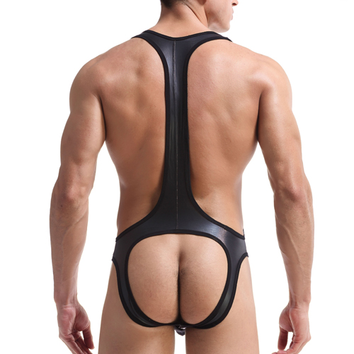(image for) Motor Style Patent Leather One-piece Suit