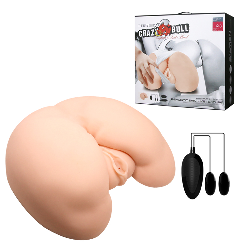 (image for) Vagina & Anal Lifelike Vibrating Ass With T Back