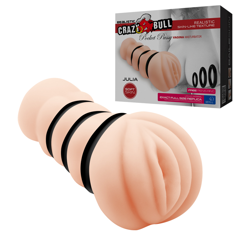 (image for) Pocket Vagina With 3 Cock Rings