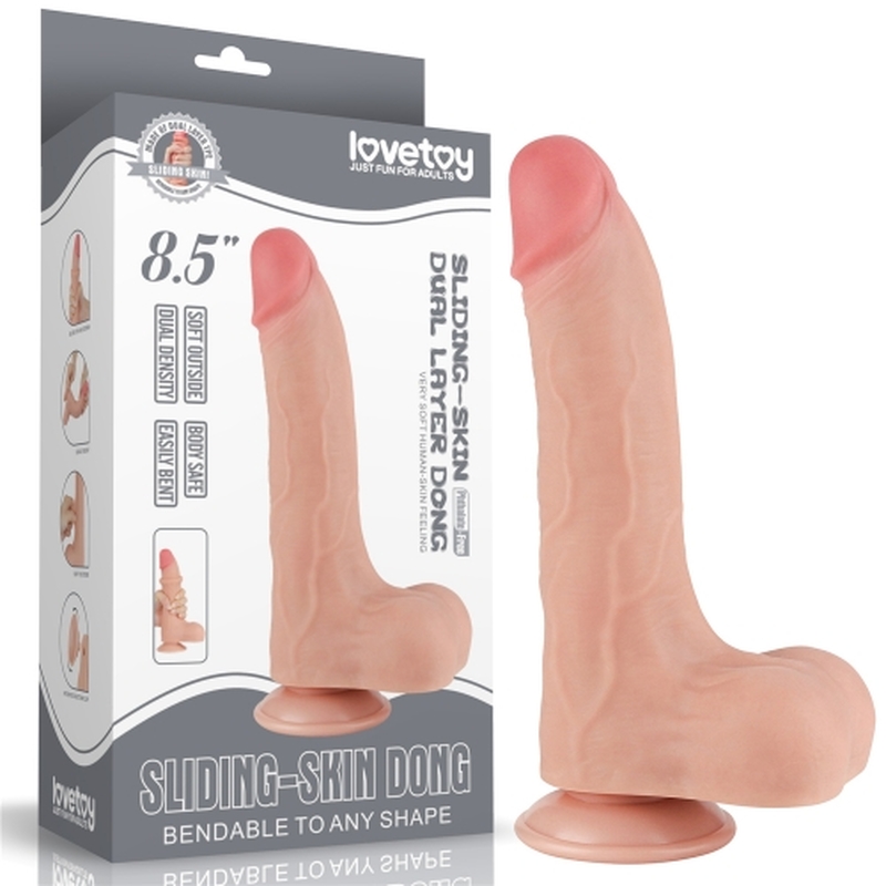 (image for) 8.5\" Sliding Skin Dual Layer Dildo