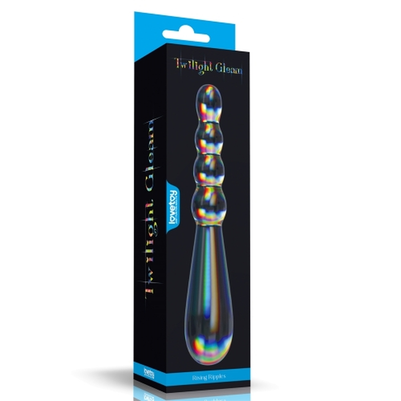 (image for) Twilight Gleam Glass Dildo- Rising Ripples