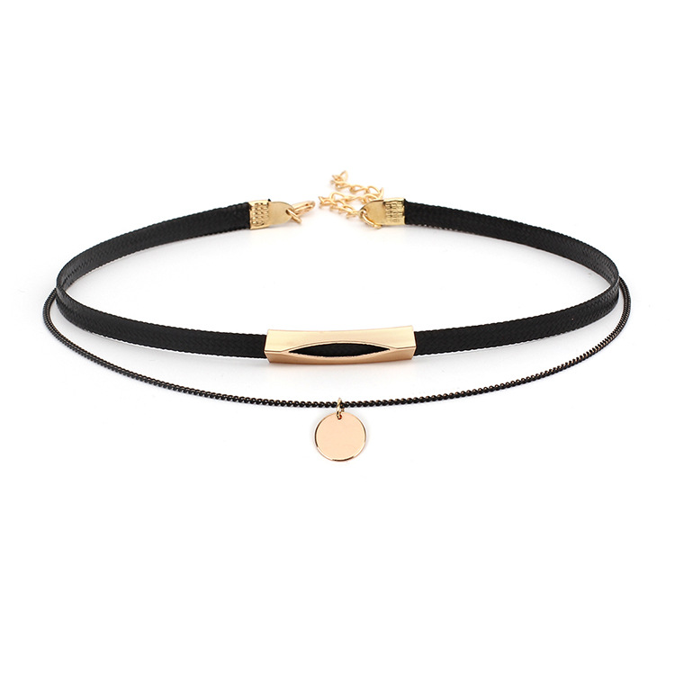 (image for) Dics Pendant Suede Choker Necklace