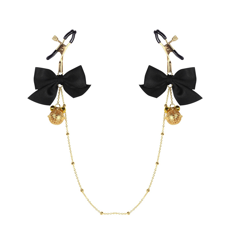 (image for) Ring Bell Bow Nipple Chain Clamp