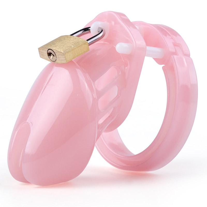 (image for) CB-6000S Short Male Chastity Cage - Pink