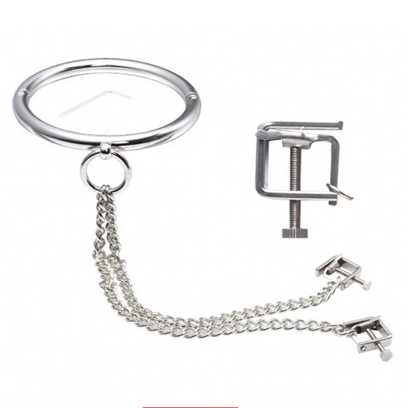 (image for) Steel Neck Slave Collar Restraint With C-clamps