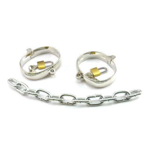 (image for) Unisex Luxury Dungeon Irons Cuffs With Chain