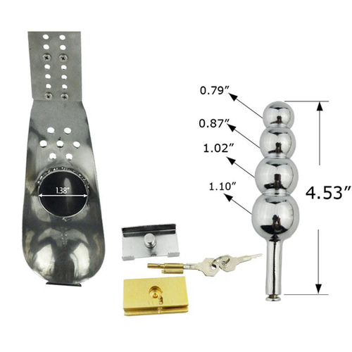 (image for) Nutshell Locking Steel Chastity Belt For Male