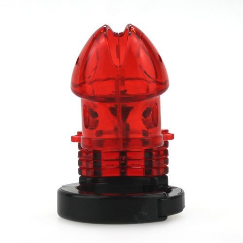 (image for) Adjustable Male Cock Cuff Chastity Device - Red