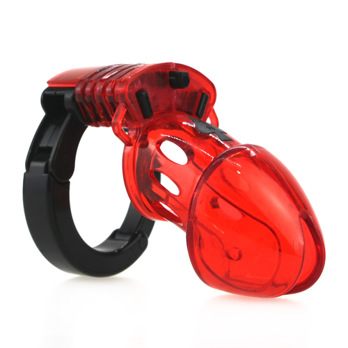 (image for) Adjustable Male Cock Cuff Chastity Device - Red