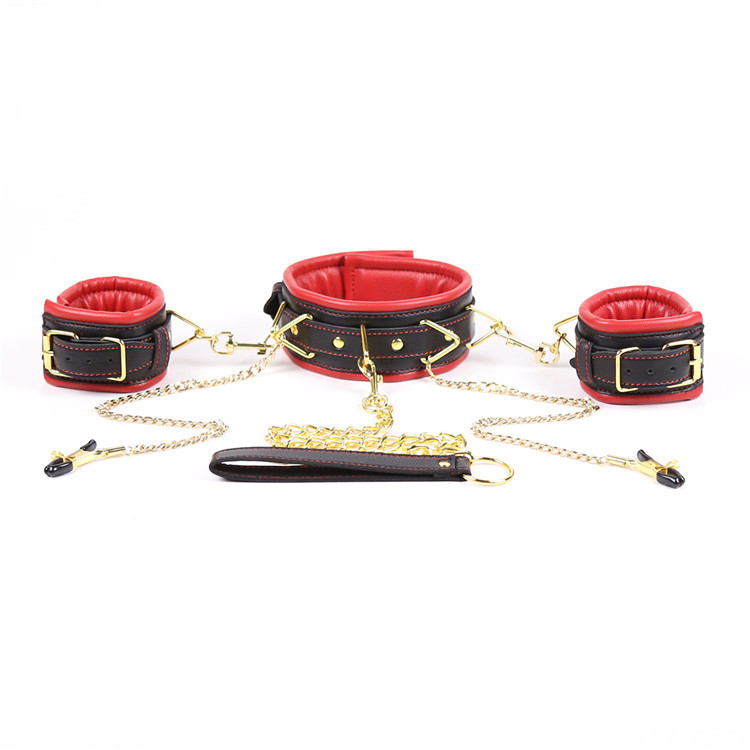 (image for) Collar And Handcuffs With Nipple Clamp Body Restraint