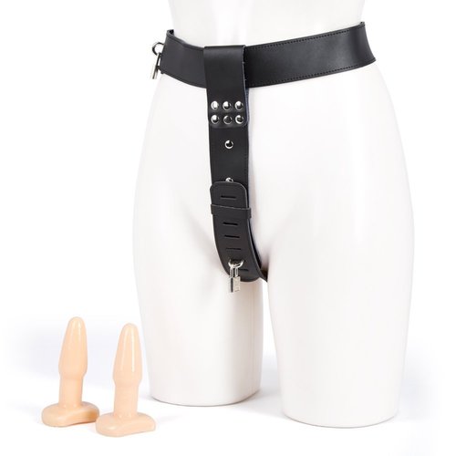 (image for) Chastity Belt With Double Anal Plug