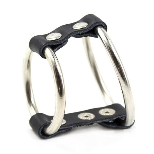 (image for) Strap and Steel Cock Ring and Ball Divider